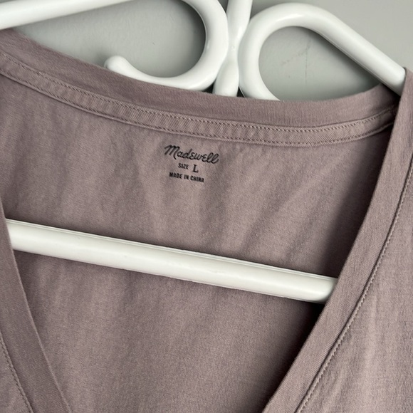 Madewell V-Neck North side vintage Short Sleeve Tshirt dress Large - Picture 3 of 6